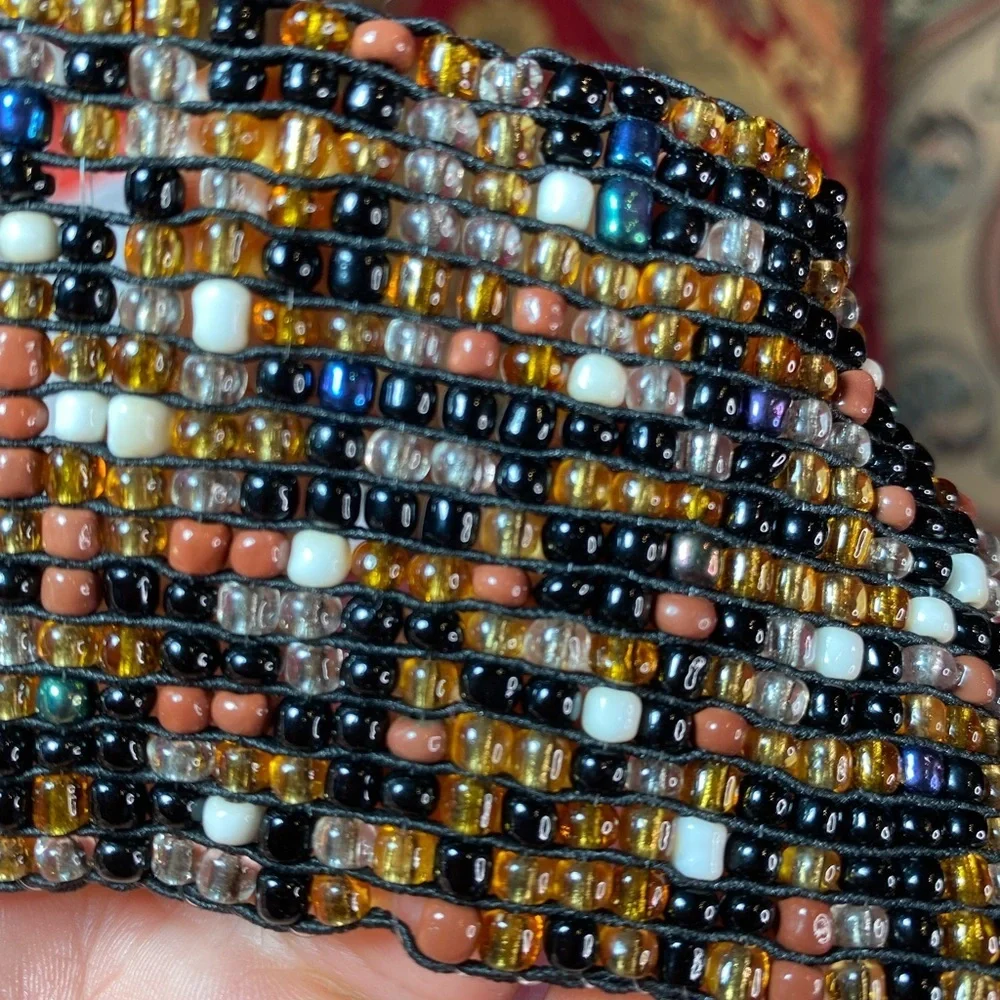 Stretchable  beaded belt